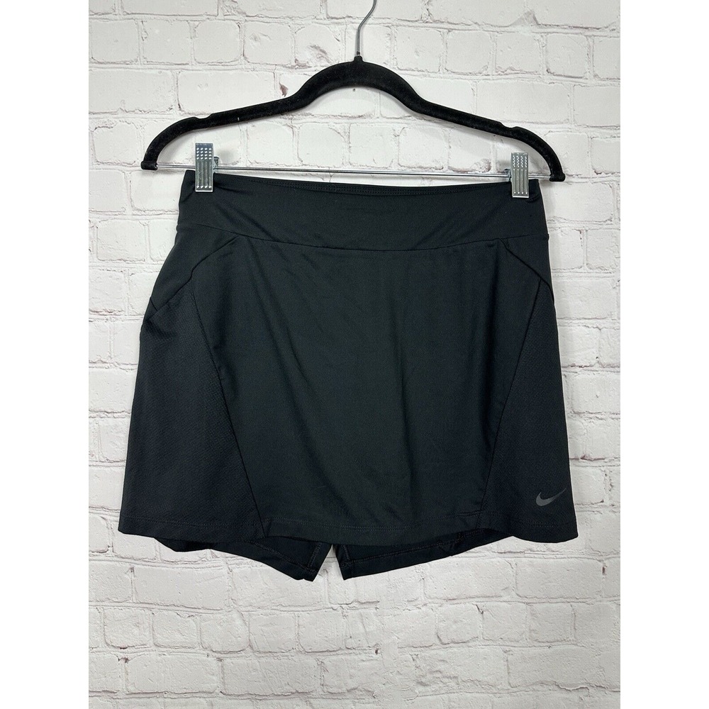 Nike black women's active Athleisure golf tennis pickleball skort skirt Sz S GUC